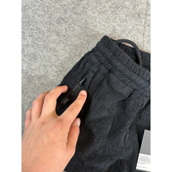 Marcelo Burlon Shorts Womens 2XS Black Pull On Terry Cloth Mid Rise Goth NWT - Picture 6 of 11